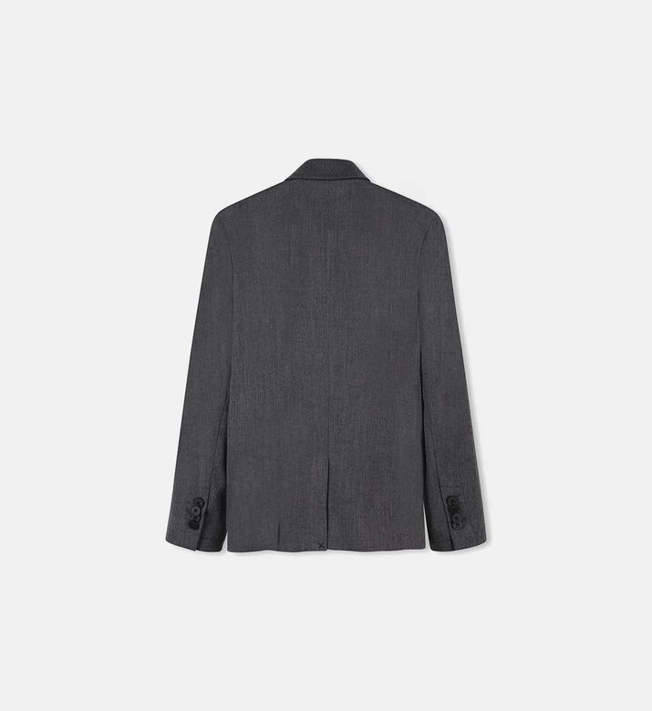 Herringbone-effect Regular-fit Suit Jacket