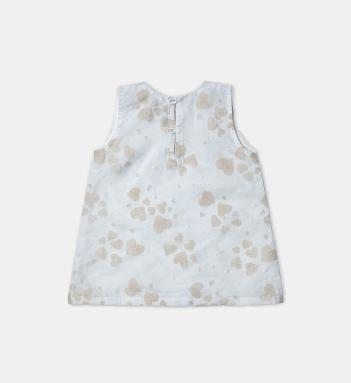 Cotton Hearts-print Blouse