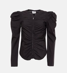 بلوزة بيناتيا قطن مجعد بسحاب