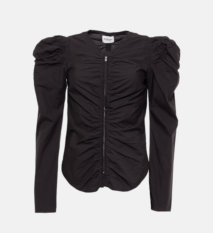 بلوزة بيناتيا قطن مجعد بسحاب