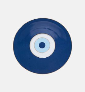 طقم فنجان قهوة وصينية سيراميك بشكل عين