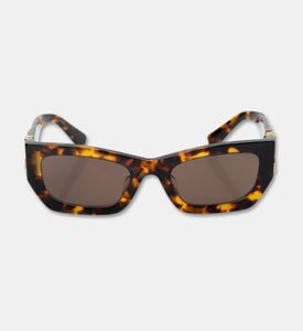 Miu Miu Gold Logo Temples Square Frame Sunglasses 51, Terracotta, Packshot View