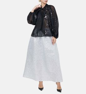 Peau D Ane Elastic Waist Midi Skirt