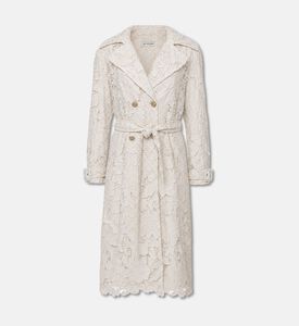 Alice + Olivia Lace Belted Trench Coat, Packshot View