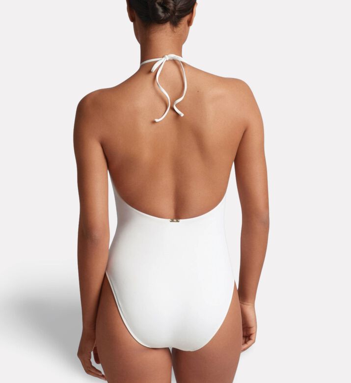 Ralph Lauren Macram&eacute;-ring Halter One-piece Swimsuit, Model View