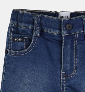 Boss Distressed Knit Denim Shorts, Packshot View