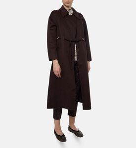 Ba and Sh Tie Closure Long-sleeve Coat, Model View