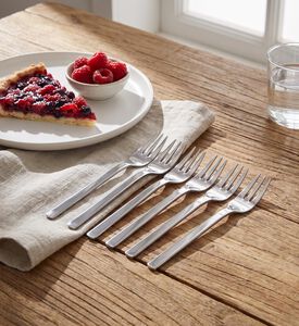 Mepra Stainless Steel 6-piece Cake Fork Set, Silver, 18x14x3-cm, Model View