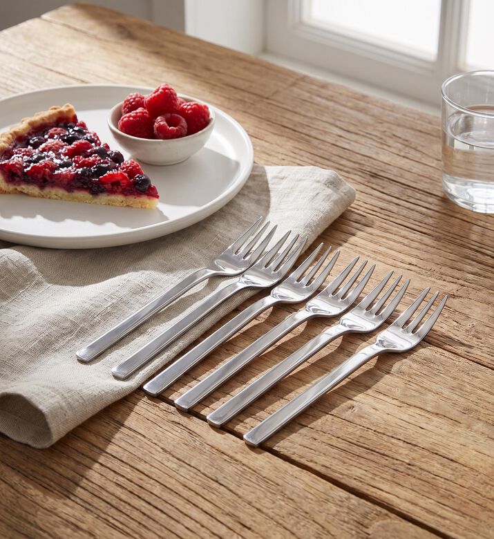 Mepra Stainless Steel 6-piece Cake Fork Set, Silver, 18x14x3-cm, Model View