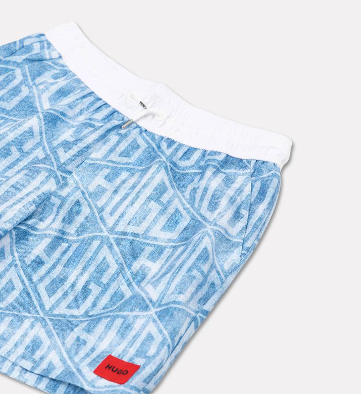 Hugo All-over Logo-print Swim Shorts, Packshot View