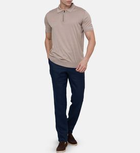 Washed-effect Straight-leg Trousers