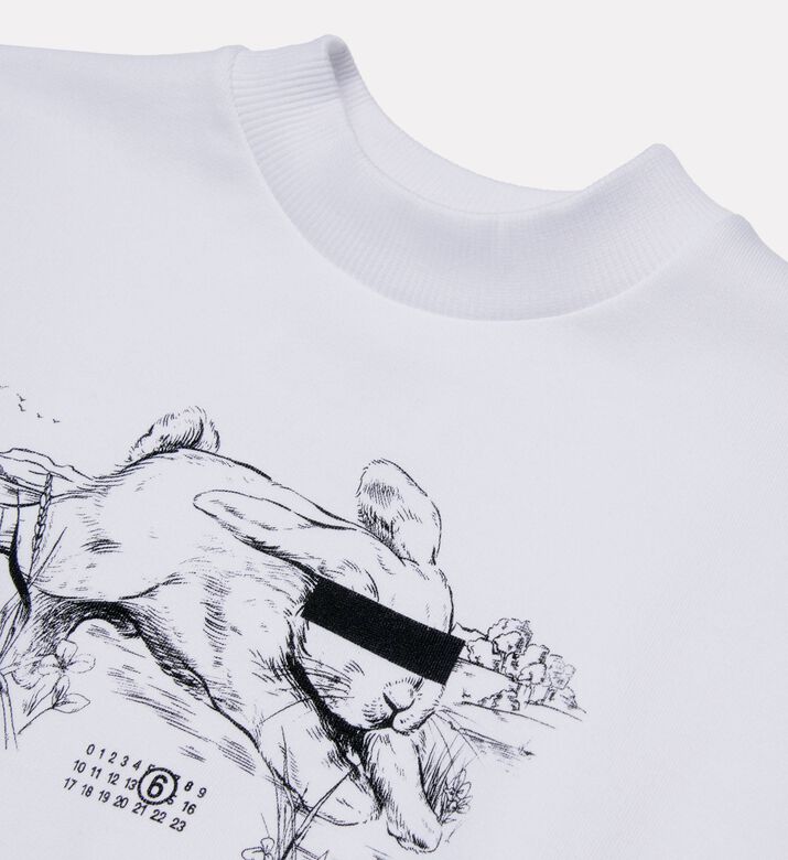 MM6 Rabbit-print Ribbed Sweatshirt, Packshot View