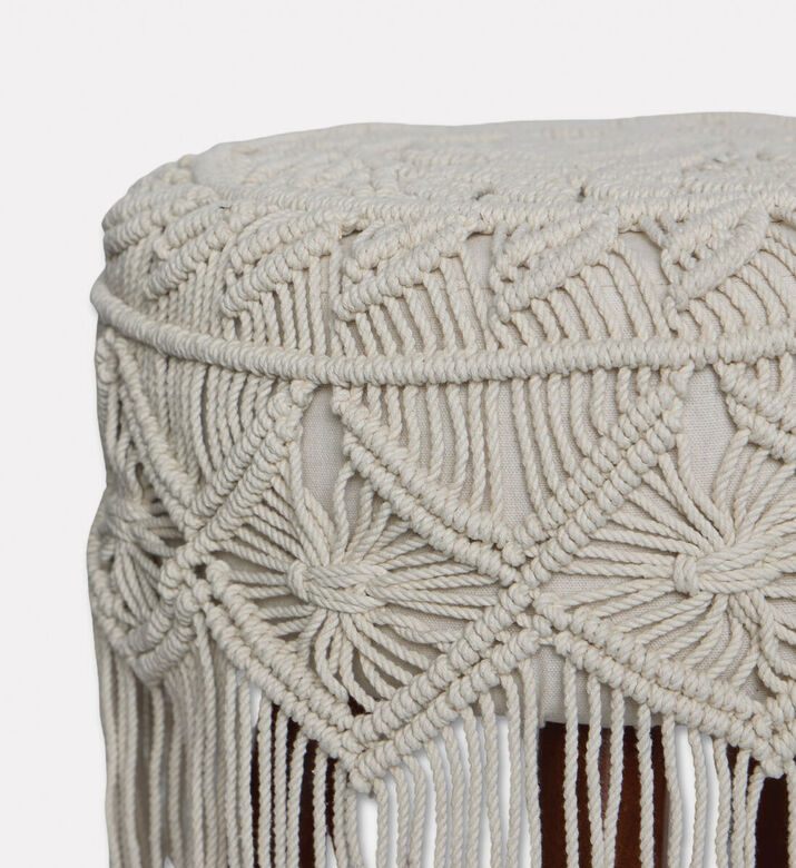 Home Deco and More Loma Hand-knotted Stool, Packshot View