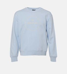 سويت شيرت طويل الأكمام بطبعة شعار غرافيكية