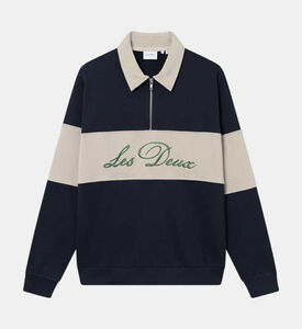 Half-zip Closure Polo Sweatshirt