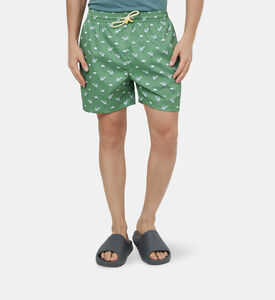 سروال سباحة لوكا بطبعة أوراق شجر