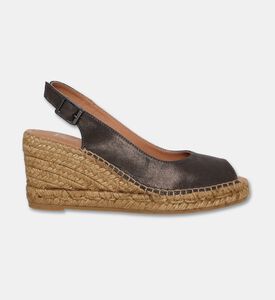 Kanna Shoes Sandal Wedge, Dark-grey, Eu-41, Packshot View