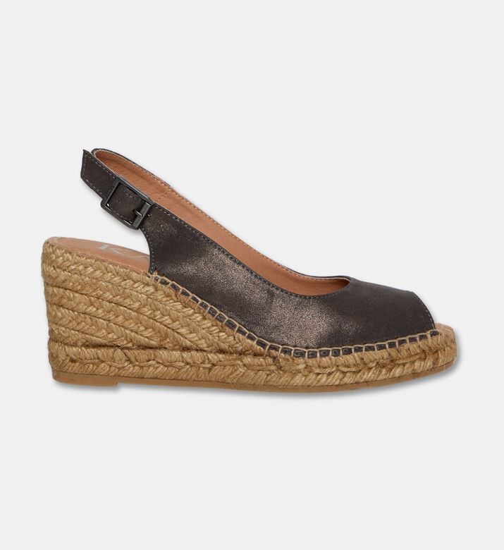 Kanna Shoes Sandal Wedge, Dark-grey, Eu-41, Packshot View