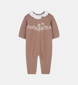 Ruffled Collar 2-piece Knitted Set