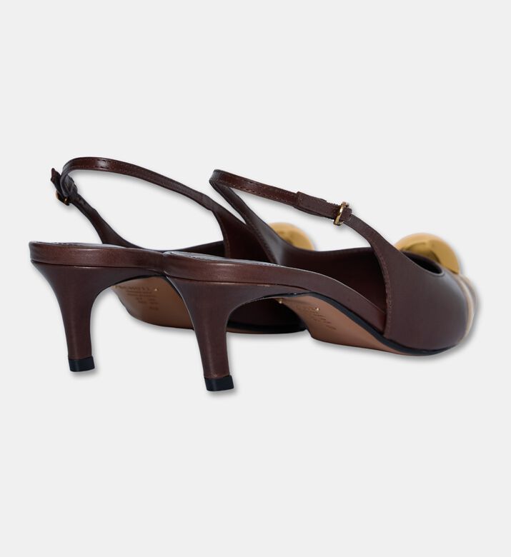 Schutz Sphere-detail Slingback Pump, Brown, Eu-40, Packshot View