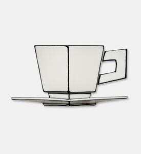 Serax Black-n-white Cappuccino Cup Saucer, Packshot View