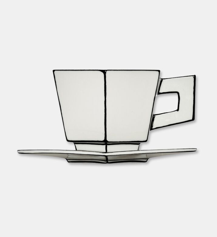 Serax Black-n-white Cappuccino Cup Saucer, Packshot View