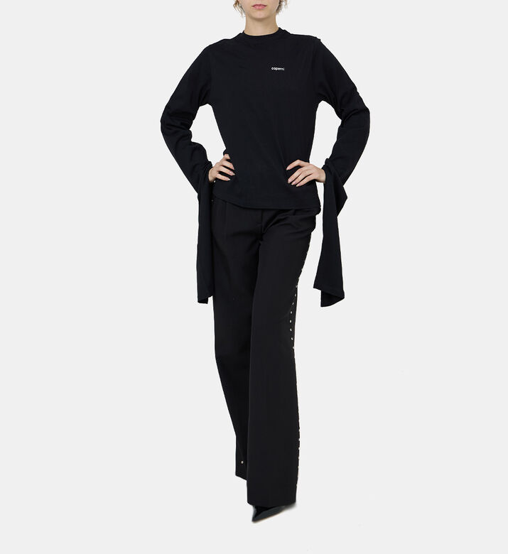 Pleated Front Wide-leg Pants