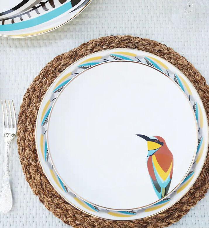 Silsal Sarb Dinner Plate - Bee-eater, Packshot View
