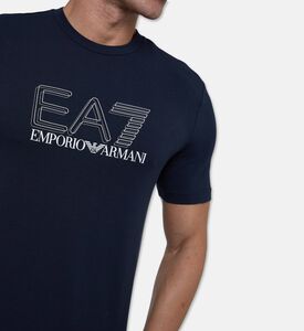 EA7 Short-sleeve Crewneck T-shirt, Blue, L, Model View