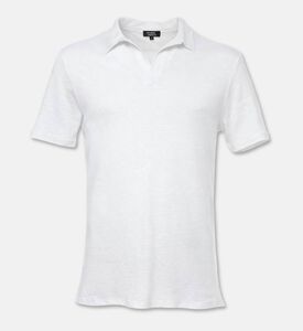 Galeries Lafayette Open Collar Polo Shirt, White, Xl, Packshot View