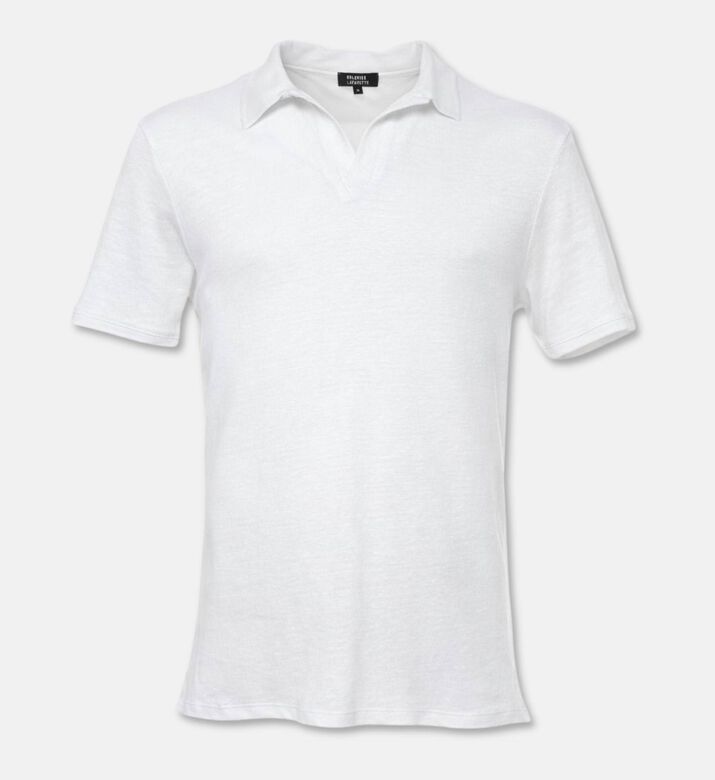 Galeries Lafayette Open Collar Polo Shirt, White, Xl, Packshot View