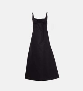 Cotton Poplin Trapeze Midi Dress Cotton Poplin Trapeze Midi Dress