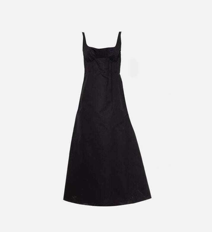 Cotton Poplin Trapeze Midi Dress Cotton Poplin Trapeze Midi Dress