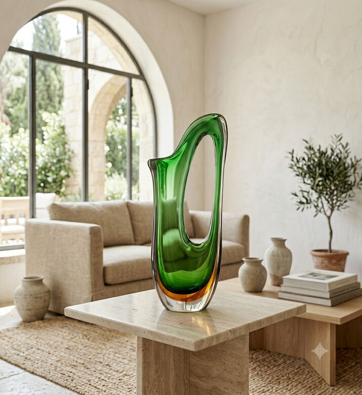 Thun Lalira Green Ombre Vase, Packshot View