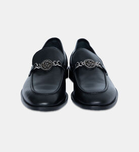 حذاء لوفرز جلد بمقدمة مستديرة