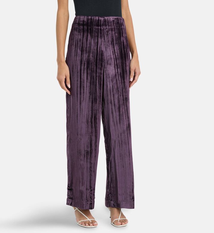 Carter and White Perrine Velvet Wide-leg Trousers, Model View