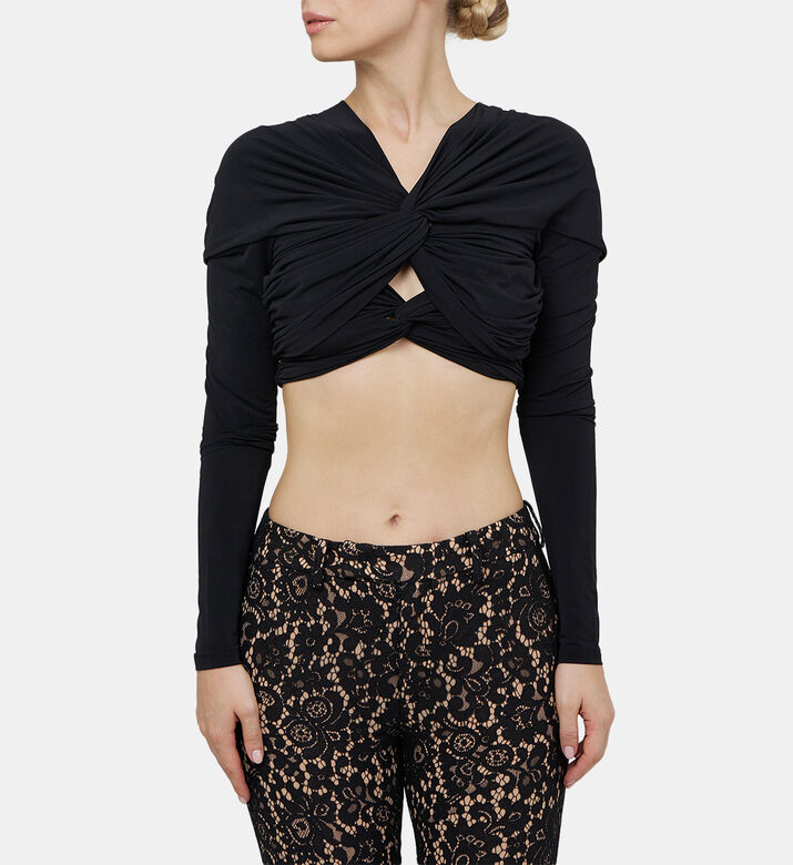 Bebe Sheer Matte Jersey Top