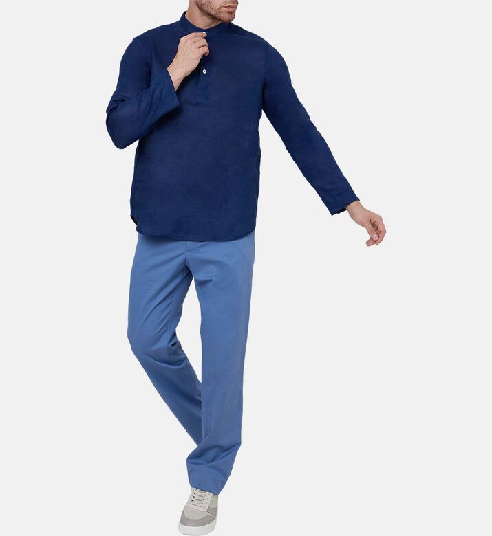 Cotton Regular-fit Button Placket T-shirt