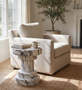 Versmissen Spindle Glass Fiber Concrete Stool, Packshot View
