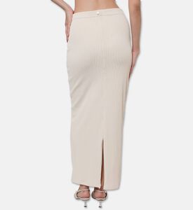 Palmacea Chloe Ribbed Knit Pencil Midi Skirt, Model View