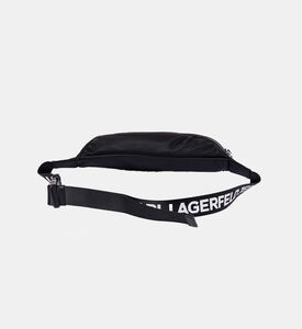 حقيبة خصر نايلون بطبعة شعار