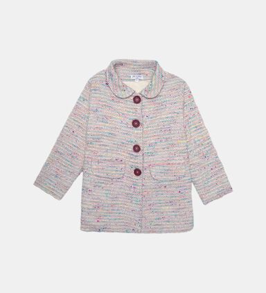 Donna Tweed Velvet Lining Coat