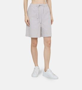 Emeric Striped Cotton Shorts