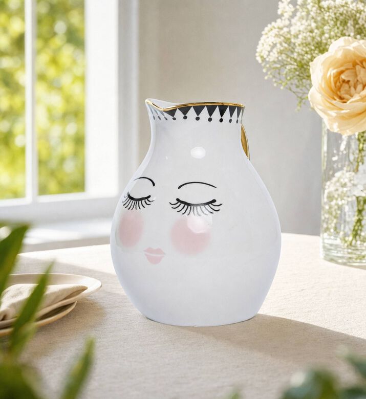 Miss Etoile Me Icons Gold Handle Jug, Model View