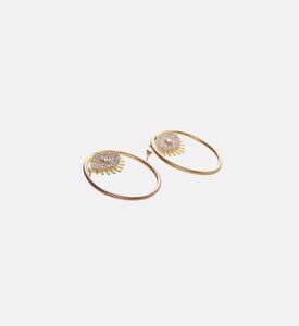 Gold-plated Crystal Eyes-shaped Earrings Gold-plated Crystal Eyes-shaped Earrings