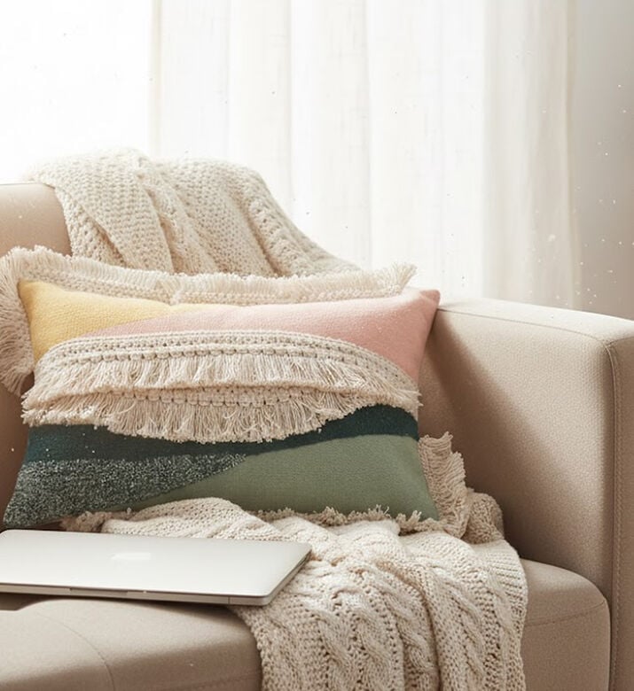 Home Deco and More Baytona Cotton Rectangular Filled And Vaccumed Cushion, Packshot View Home Deco and More Baytona Cotton Rectangular Filled And Vaccumed Cushion, Packshot View