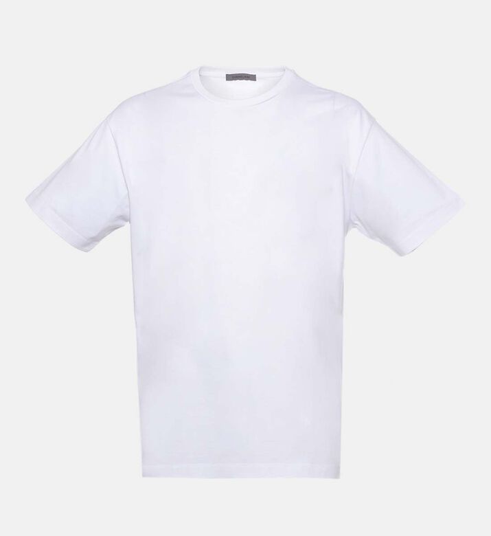 تيشيرت قطن بياقة دائرية وقصة عادية