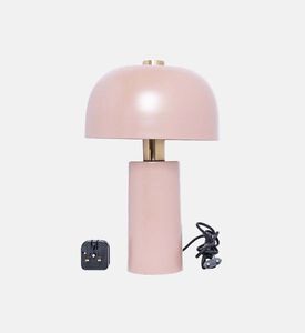 Cozy Lulu Metal Brushed Table Lamp, Red, Packshot View