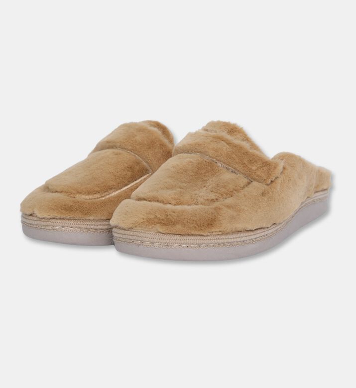 Salvi Flexible Faux-fur Slippers, Brown, Eu-38, Packshot View