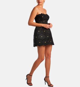 Silk Flowers-applique Corset Dress